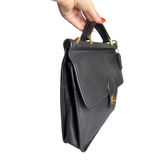 Vintage Coach 9927 Willis Bag Black Leather No Strap - Picture 3 of 9